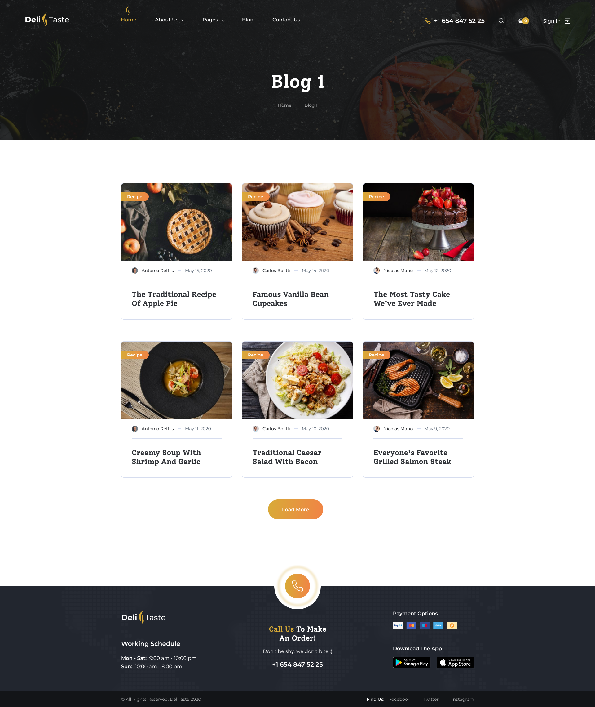 Figma Restaurant Template Free